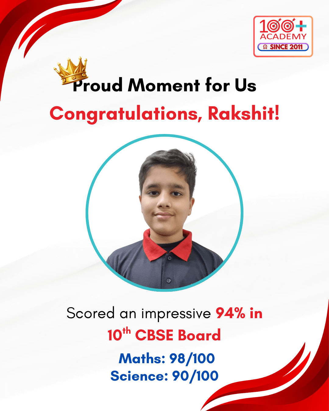 Rakshit - Class 10th Result